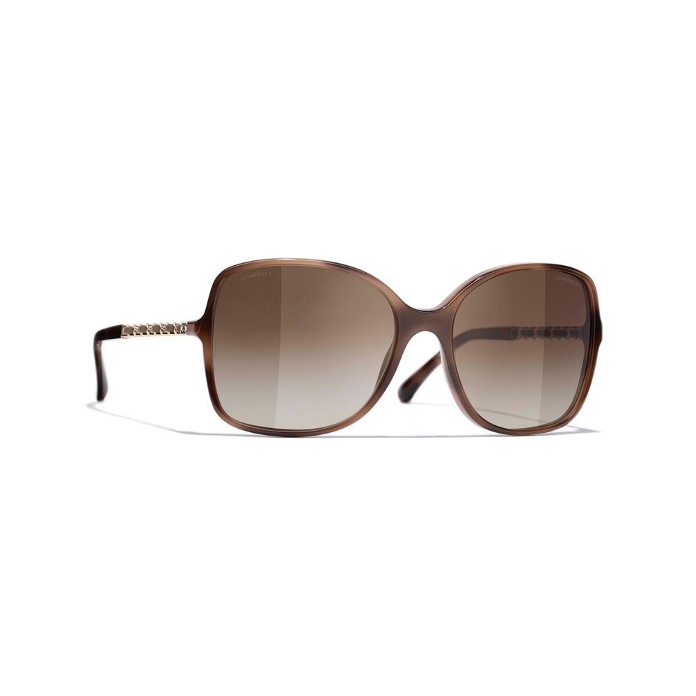 CHANEL oversized braided sunglasses